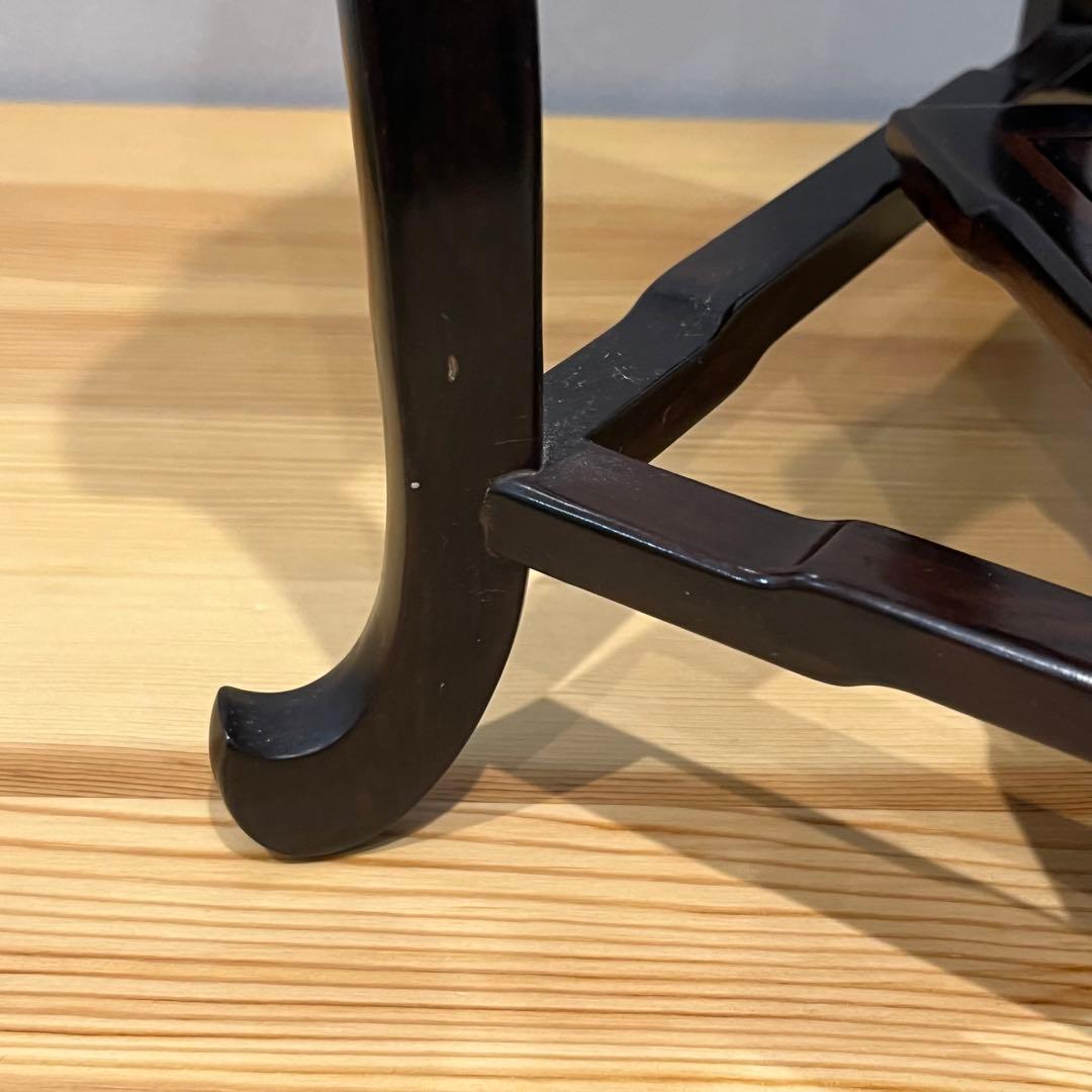 唐木花台　中卓　鉄刀木？黒檀？紫檀？約27x27x37cm 天然　タガヤ　無垢