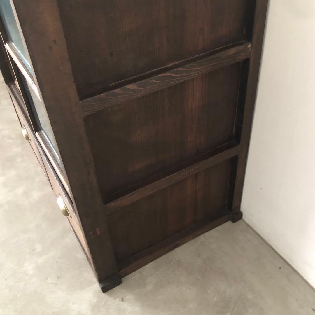 レトロ　アンティーク　古道具　古家具　古民家　ガラス棚　食器棚　箪笥　引き出し