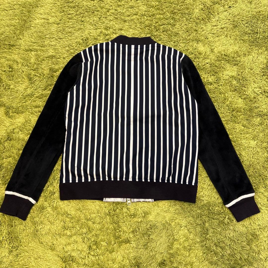 アンパスィ and per se ジップジャケット 異素材 ストライプ Mサイズ