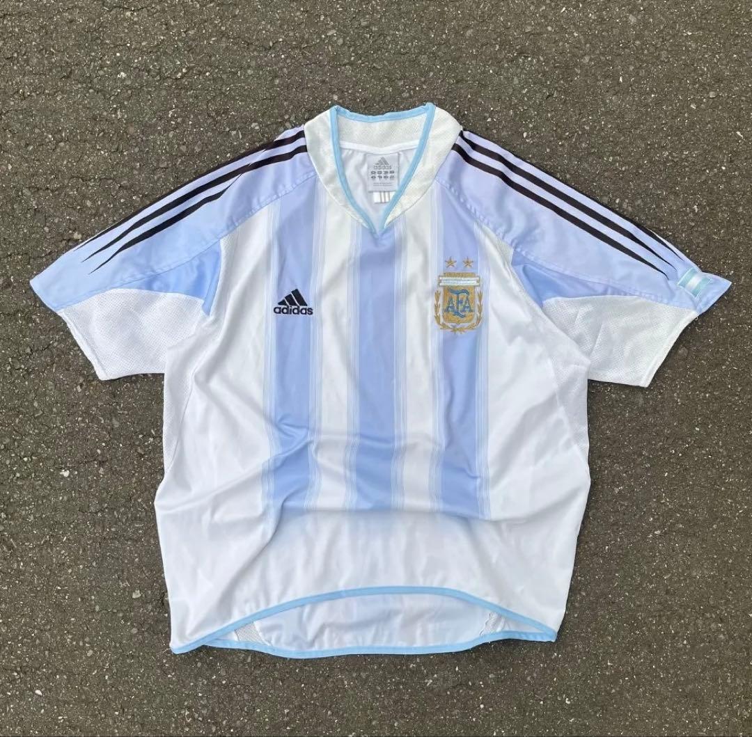 アディダス 2002年　サッカー　アルゼンチン代表 ユニフォーム　XLサイズ