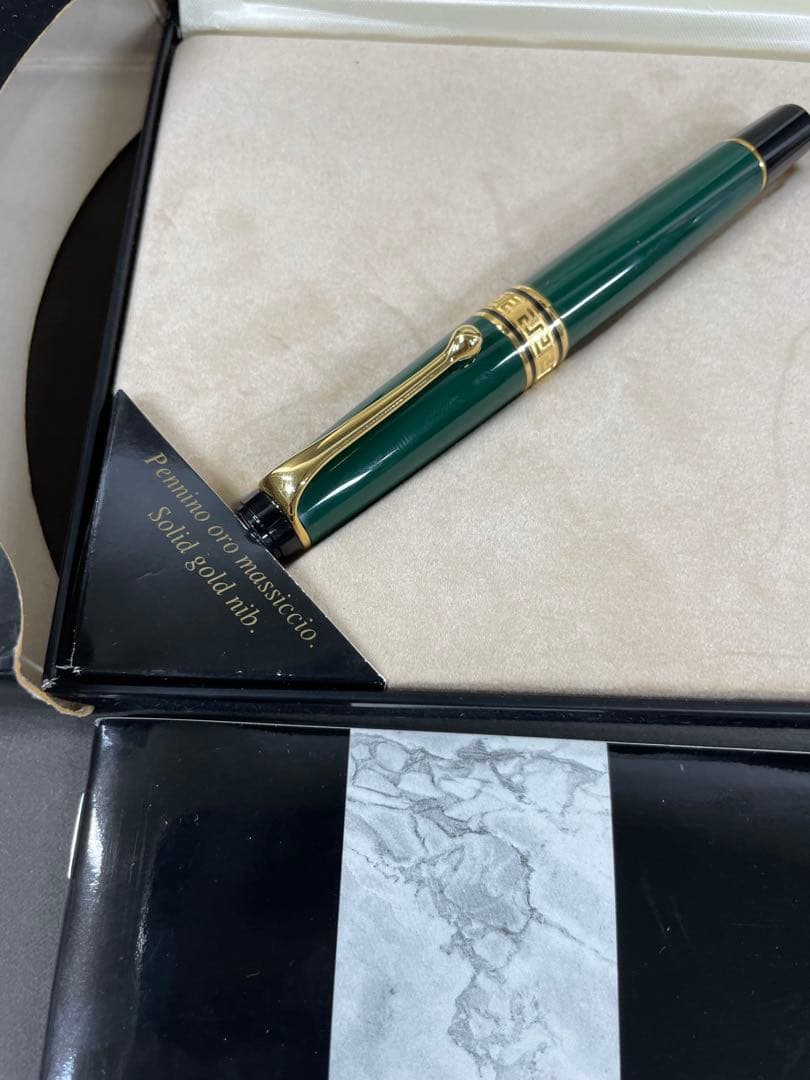 AURORA 緑色 万年筆 14K