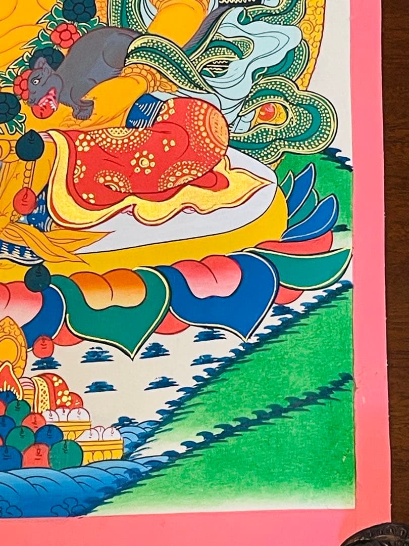 《手描き 肉筆画》宝蔵神 財宝神 シャンバラ クベラ 曼荼羅　Kubera 新品