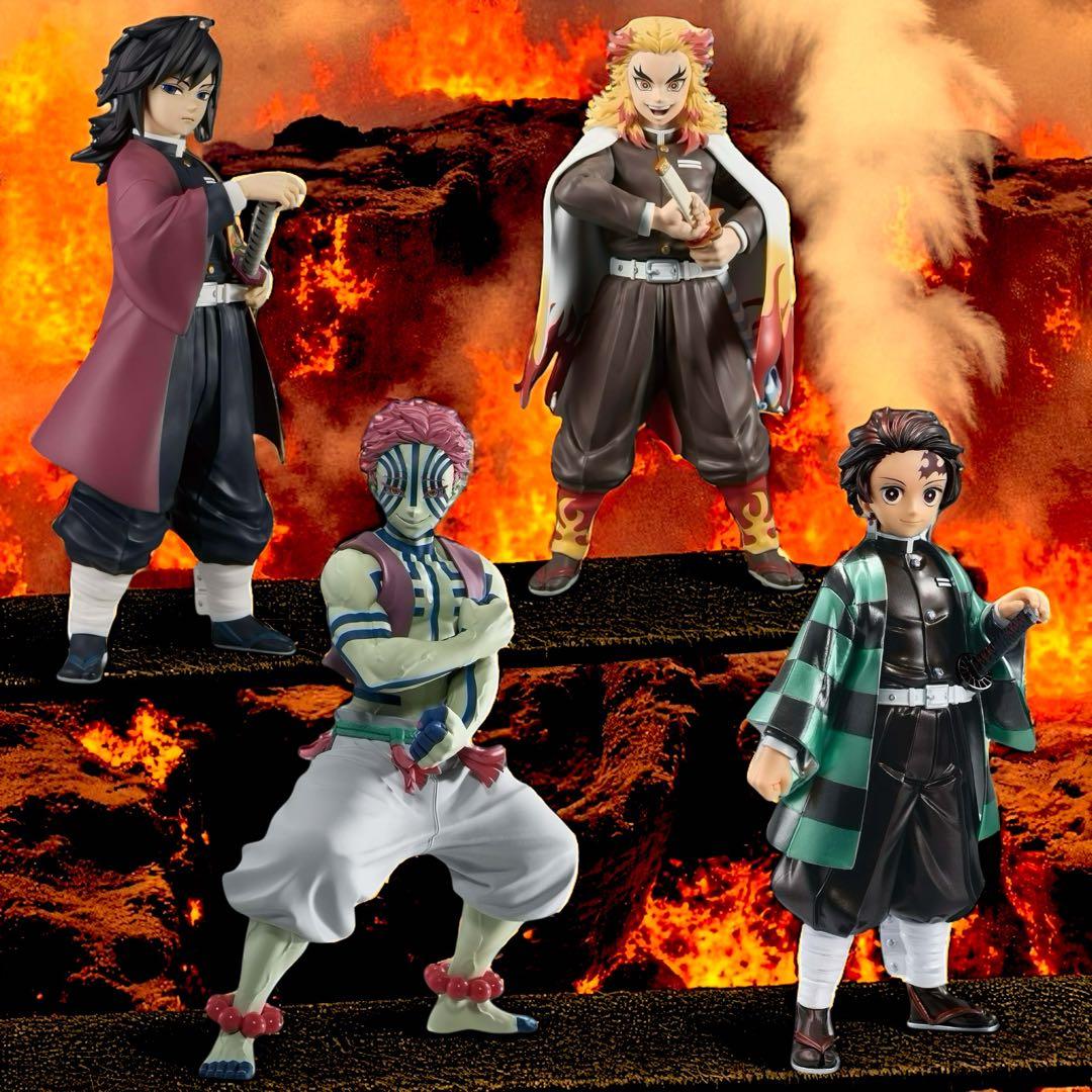 鬼滅の刃 猗窩座 煉獄 冨岡義勇 竈門炭治郎 フィギュア　新品未開封4点セット
