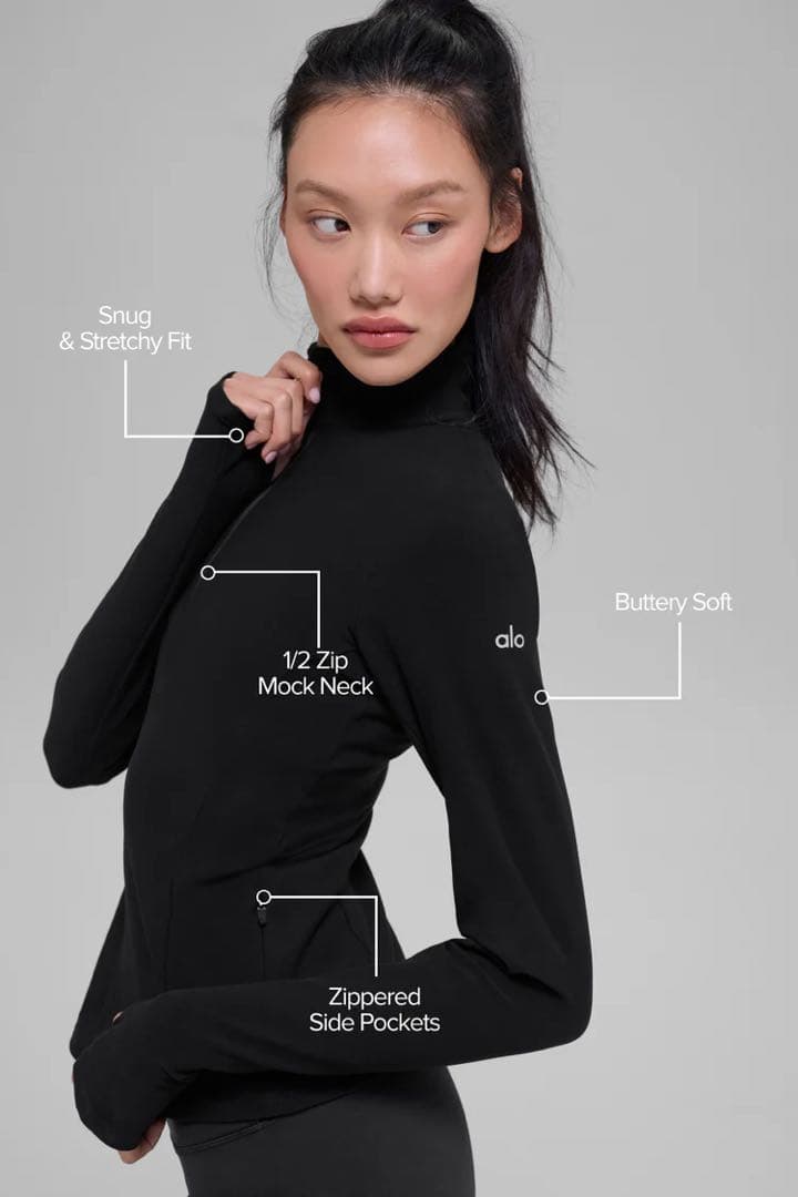 Alosoft 1/2ジップ ラピッド プルオーバー Mサイズ