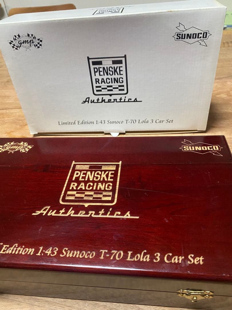 【木箱入り】PENSKE gpm 1/43 Sunoco T70 ロ－ラ3Set