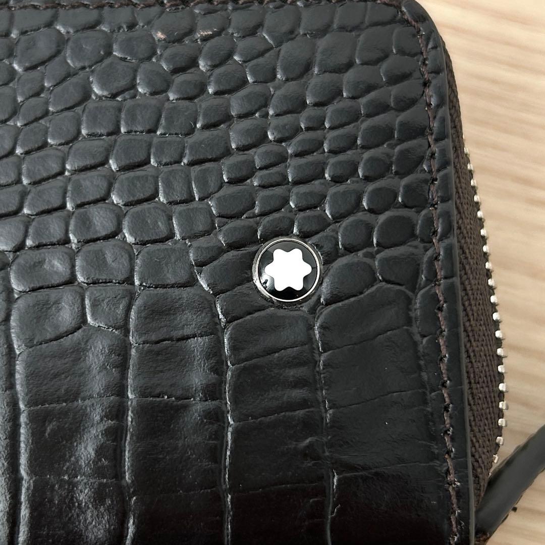 【良品✨️】モンブラン マイスターシュティック ペンケース クロコ型押し ブラック