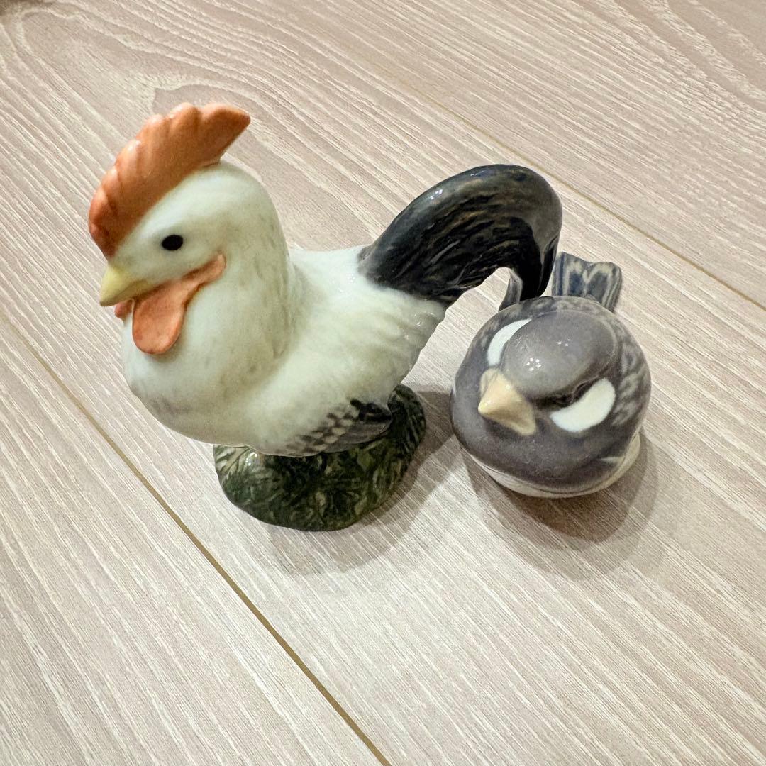 ロイヤルコペンハーゲンフィギュリン鶏と小鳥