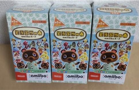 【3箱新品】どうぶつの森amiiboカード 第5弾 (1BOX 25パック入り)