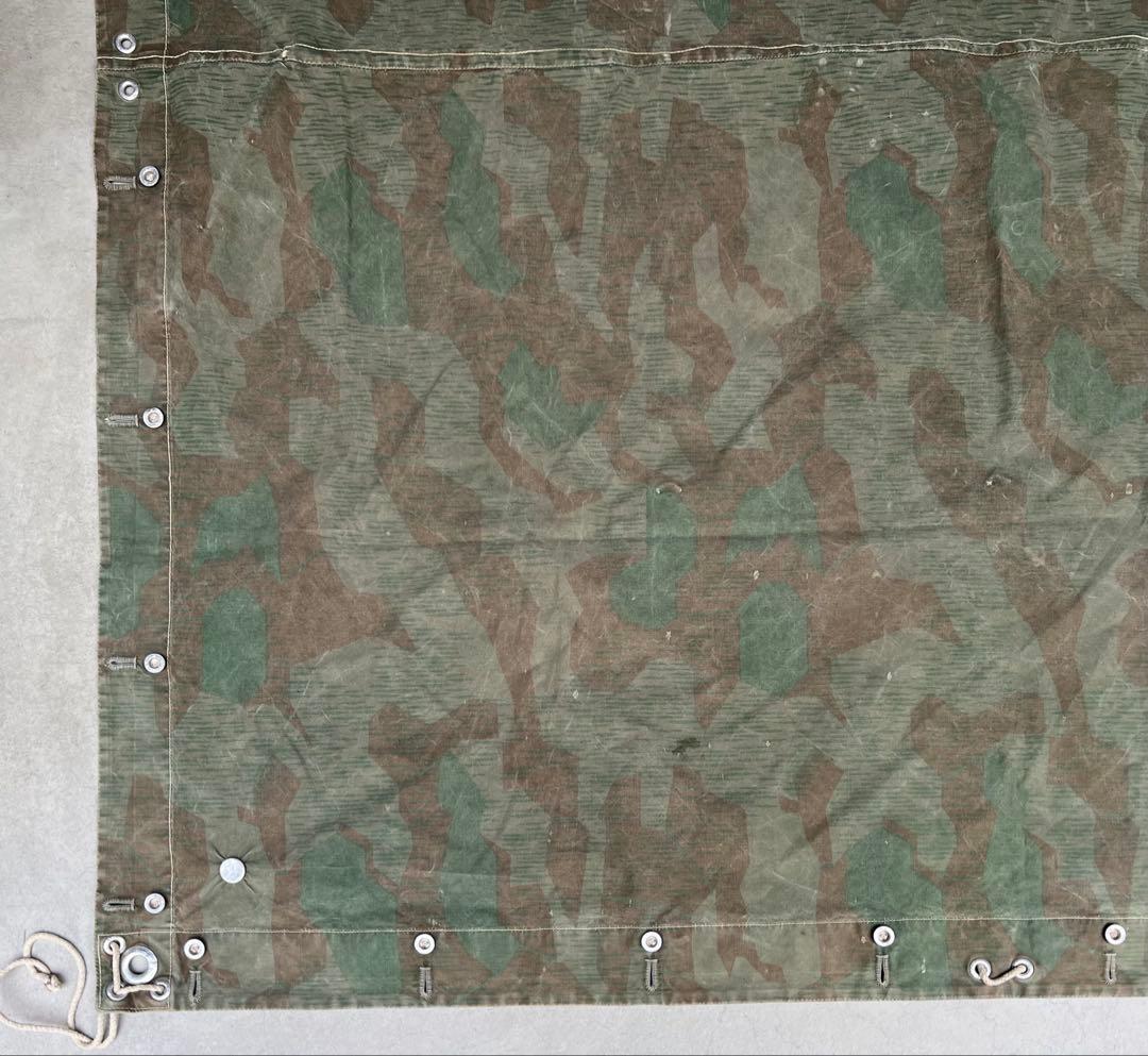 ①スイス軍幕×1 スプリンターカモ ツェルトバーン ミリタリー テント 実物