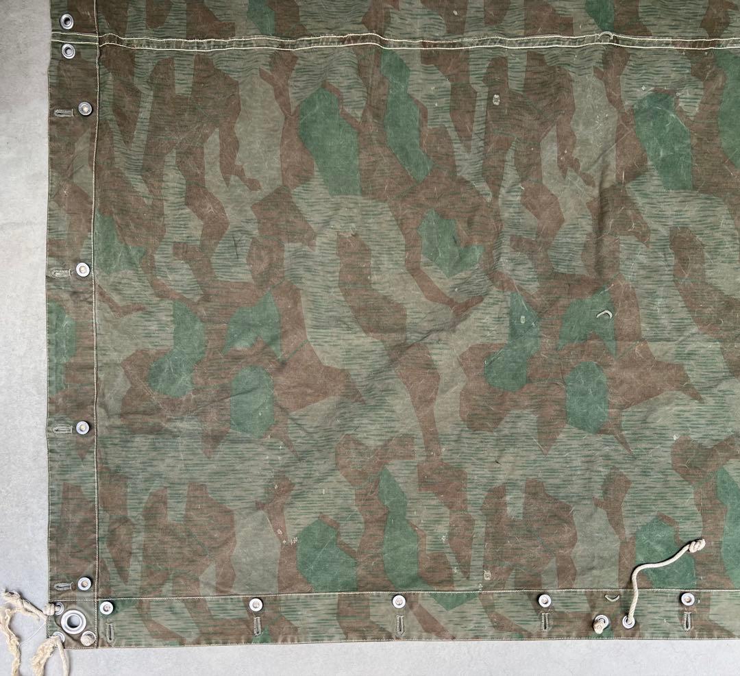 ①スイス軍幕×1 スプリンターカモ ツェルトバーン ミリタリー テント 実物