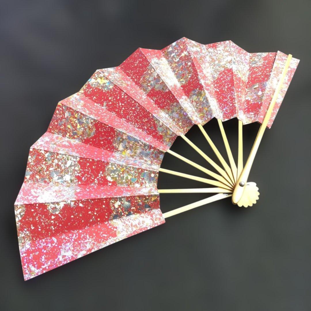 舞扇 (78) 新品未使用 美品 飾り扇子 高級箔入 約27cm プレゼント