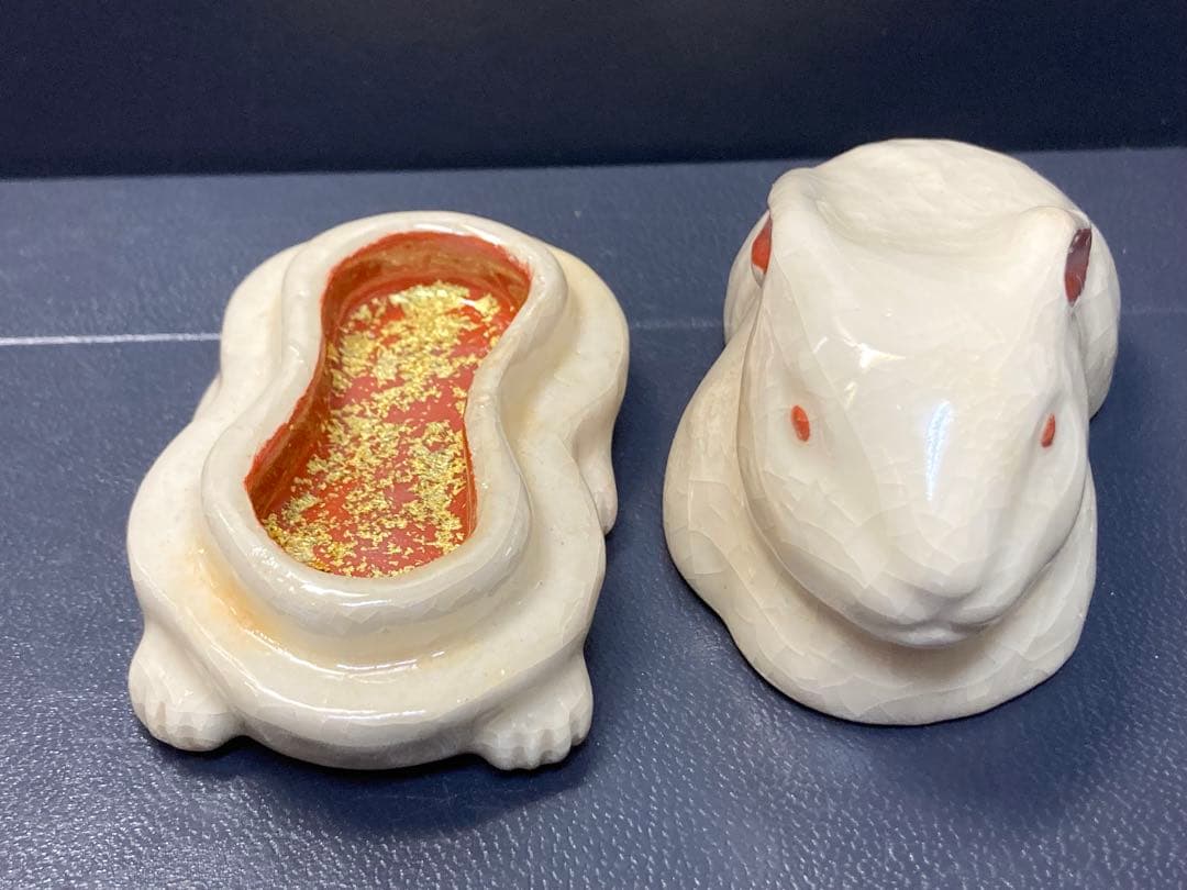 香合　うさぎ　焼き物