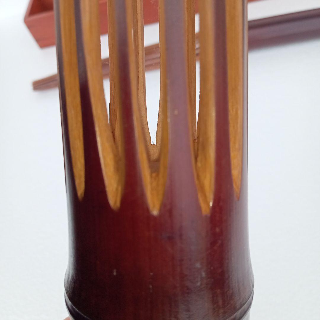 フラダンス用　竹製楽器プイリ(木箱ケース付)