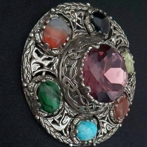 レア！！！イギリス ヴィンテージ MIRACLE社 大きなブローチ ネックレス