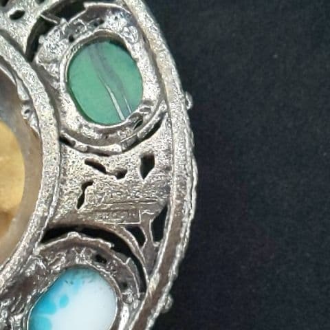 レア！！！イギリス ヴィンテージ MIRACLE社 大きなブローチ ネックレス