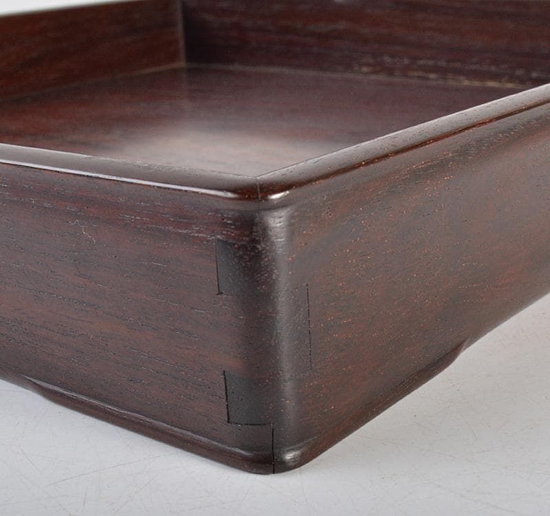 中国　唐木紫檀製　煎茶盆　香盆　V R4394