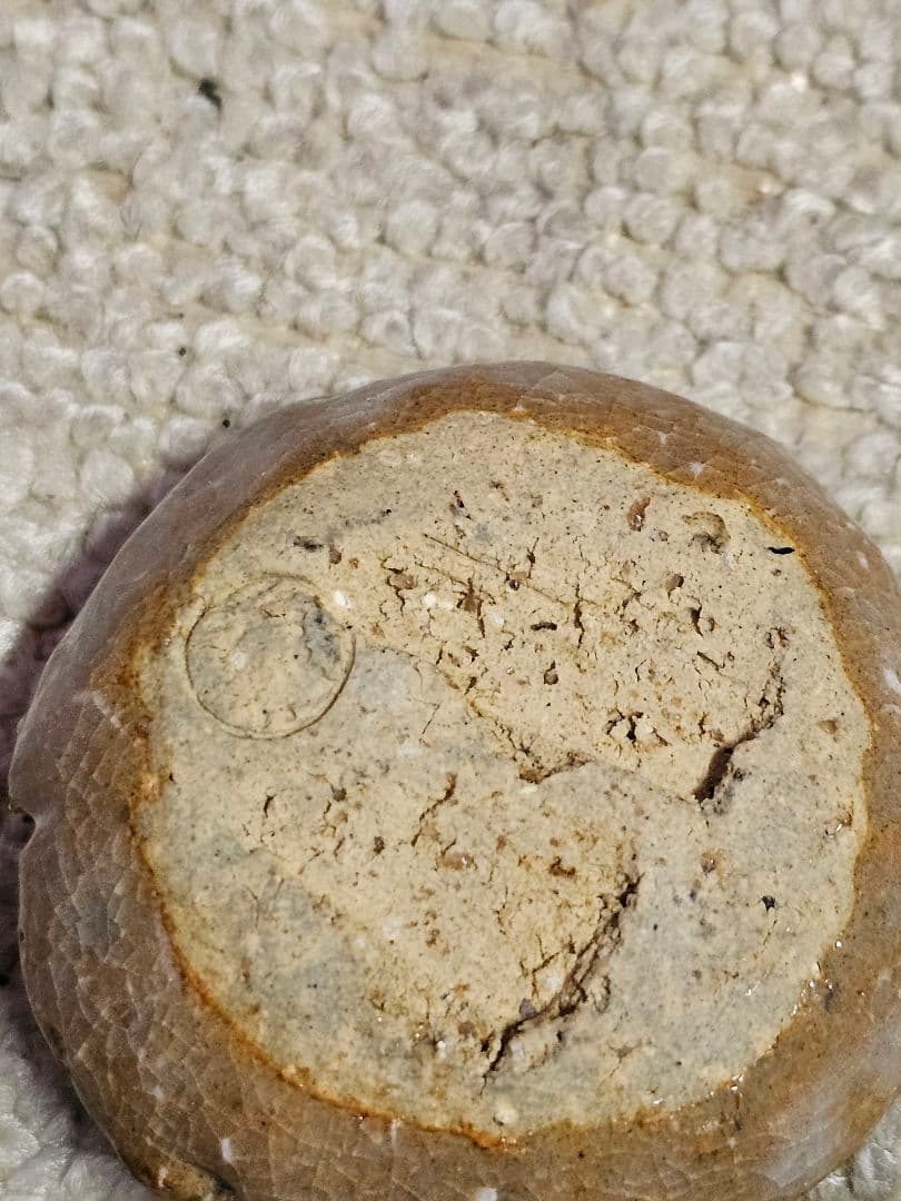 萩焼 天寵山七代 兼田三左衛門作 柿香合 共箱 栞付き