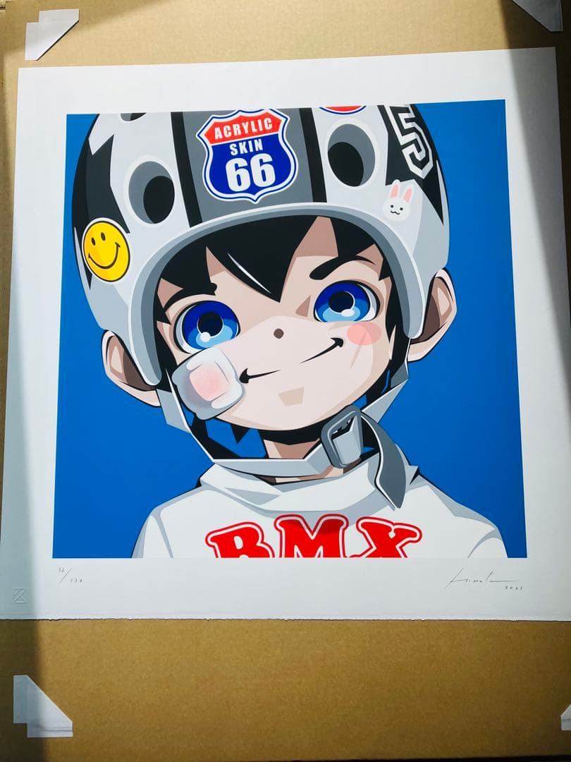 松浦浩之　BMX シルクスクリーン　版画
