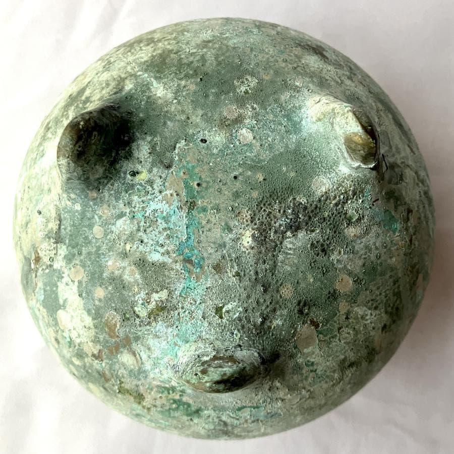 日本香堂 香炉 波千鳥 高岡銅器 銅製 金彩 緑青 古色仕上げ 仏具 茶道具