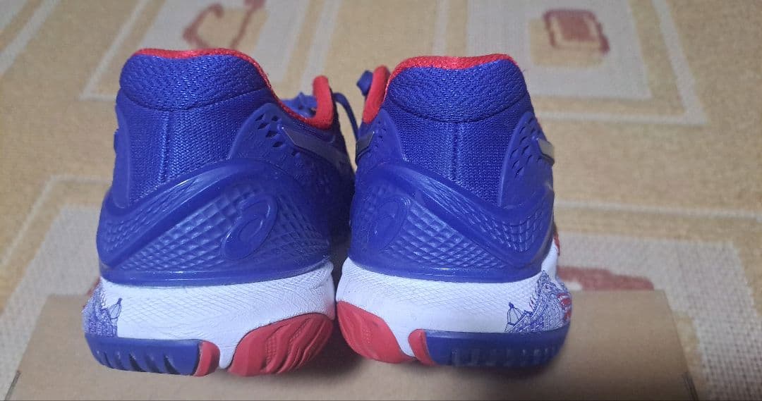 アシックス ゲルレゾリューション9 LIMITED 青×赤 ロンドン市街