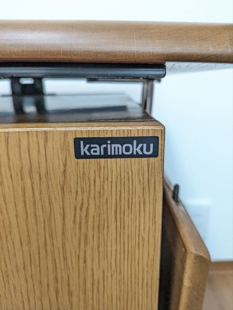 カリモク デスクワゴン 昇降式 バタフライ拡張天板