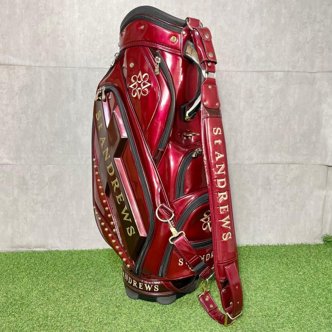 セントアンドリュース St ANDREWS キャディバッグ ゴルフバッグ レッド