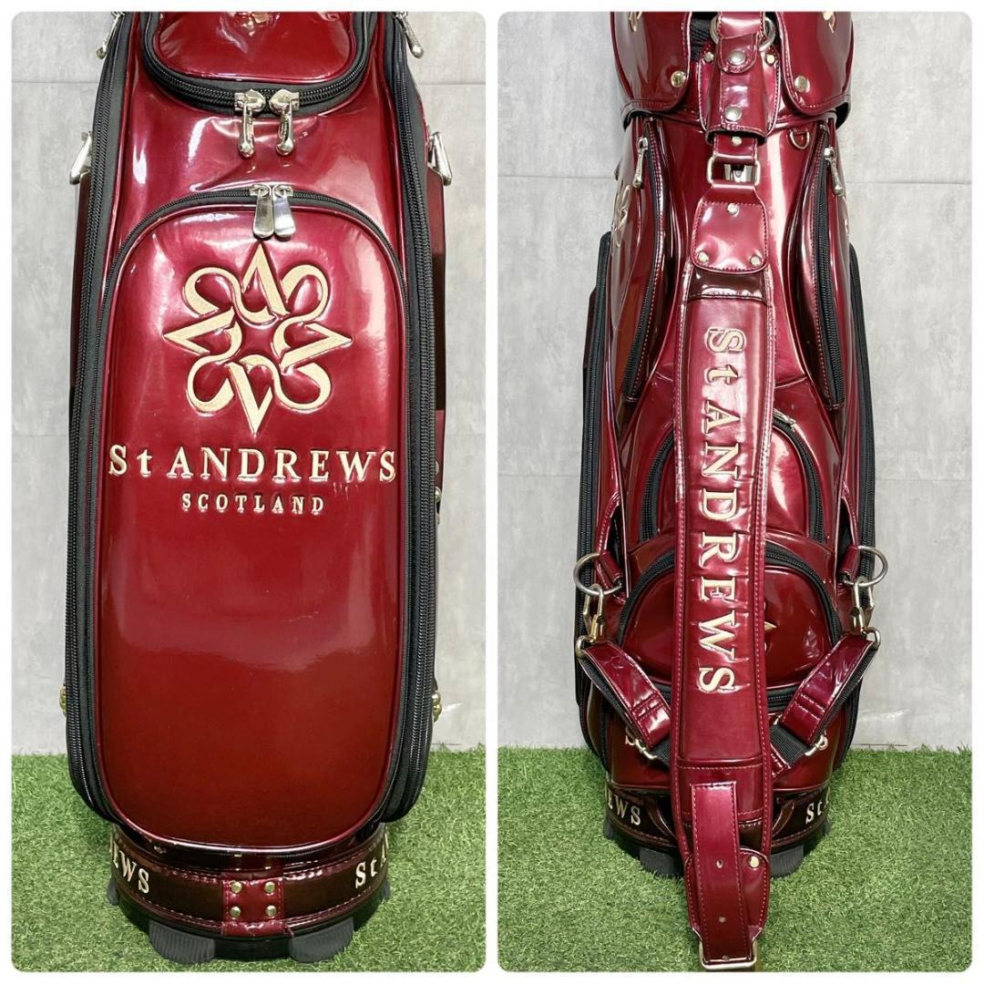 セントアンドリュース St ANDREWS キャディバッグ ゴルフバッグ レッド