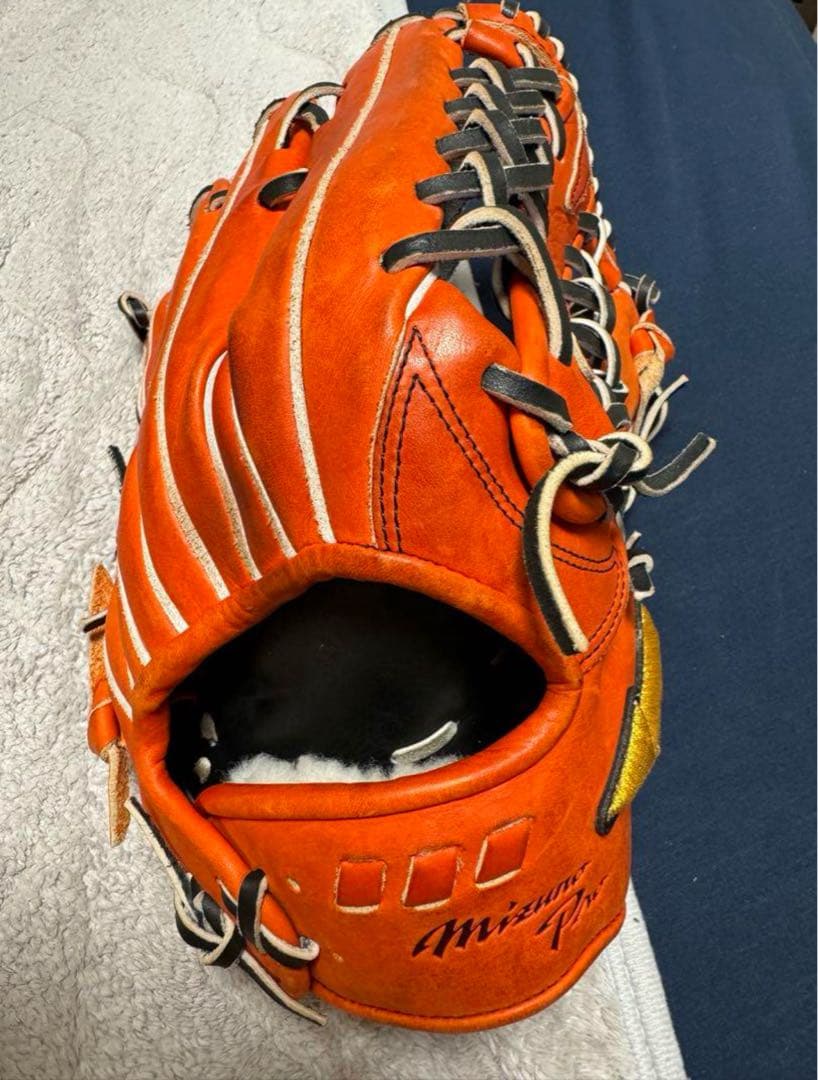 最終値下げ　Mizuno Pro 外野手用軟式グローブ オレンジ