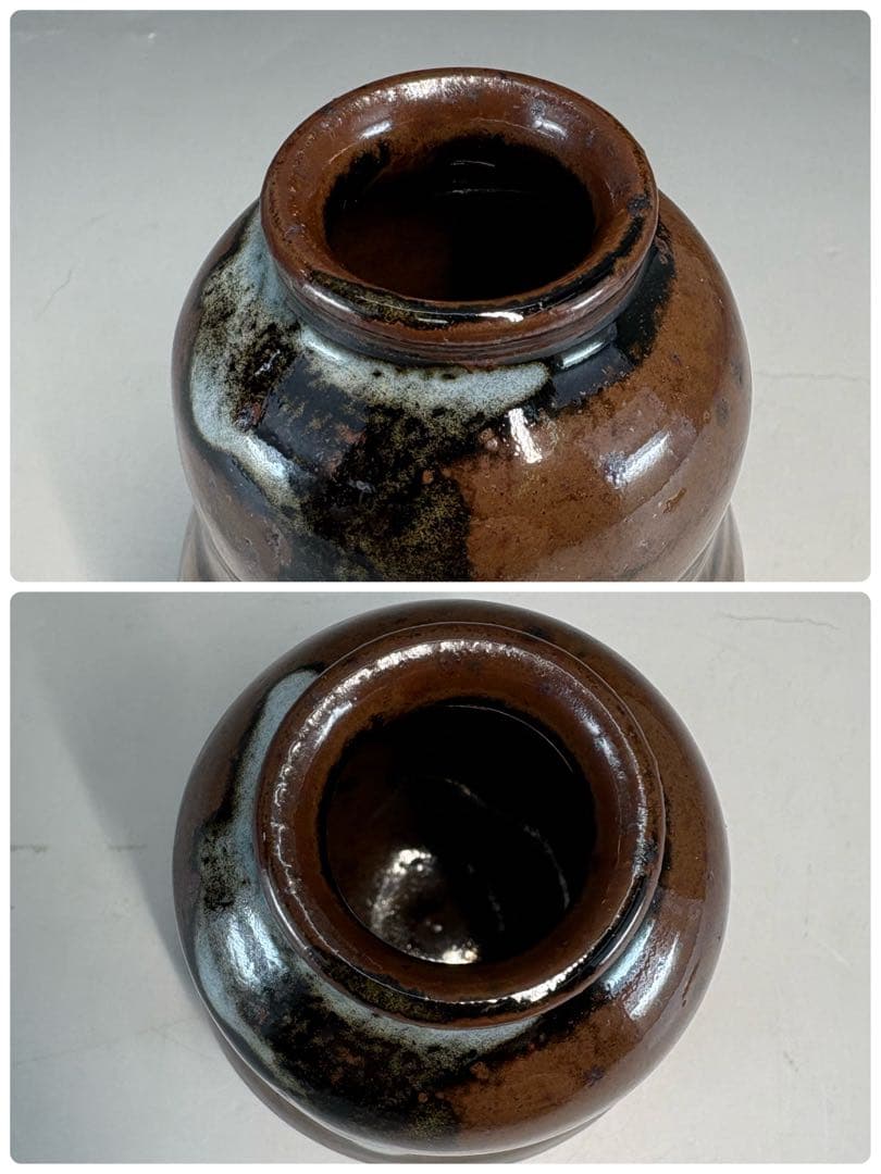 【中古品】沈壽官　瓢茶入　瓢箪から駒（合わせ箱）USED〈税込•送料込〉午年　馬