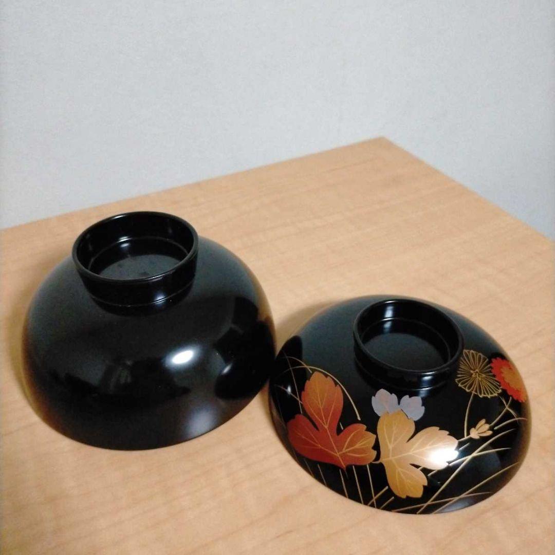 新品未使用 越前塗 祖雅堂 蒔絵付 吸物椀 五客揃 漆器 共箱