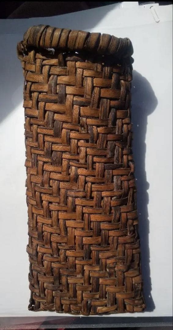 鉈籠掛花入 花器 懸花入 山葡萄 蔓 山鉈 鞘 用の美 茶道 華道 骨董 古美術