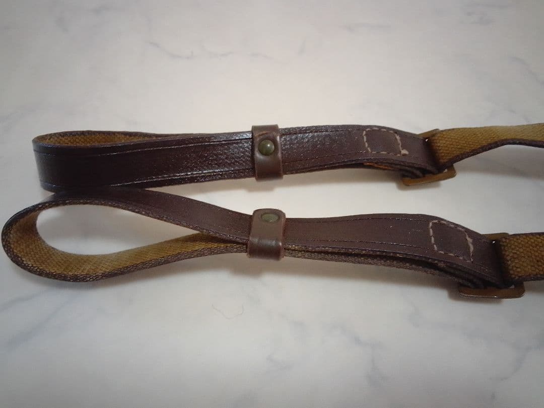 実物？ ソ連 ロシア ベルト サスペンダー 本革 軍 ソビエト ミリタリー