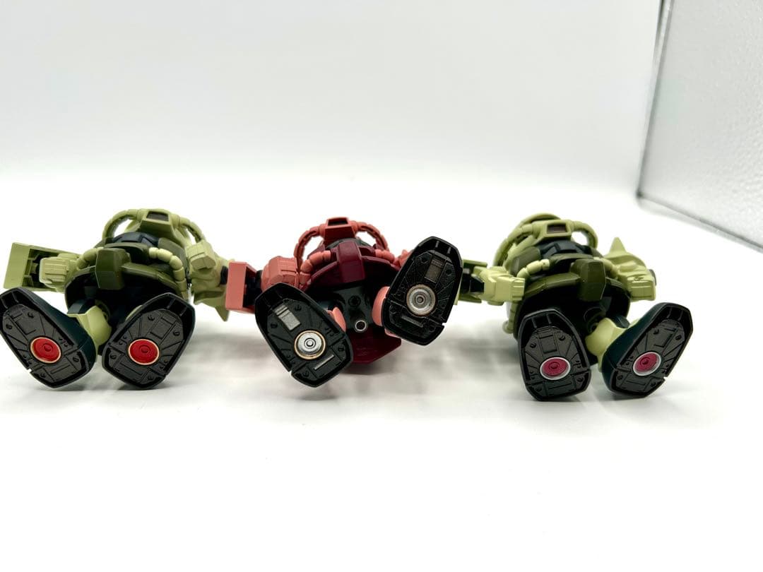 SDガンダム BB戦士ミキシング　シャアザクとザク2体セット　塗装改修品