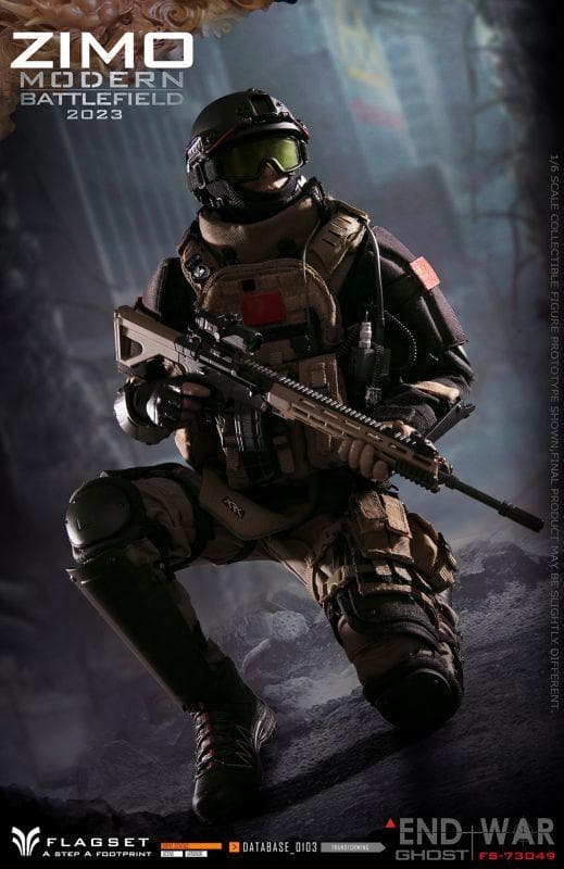 ミリタリー 1/6Modern Battlrfield End War Ghost Zimo