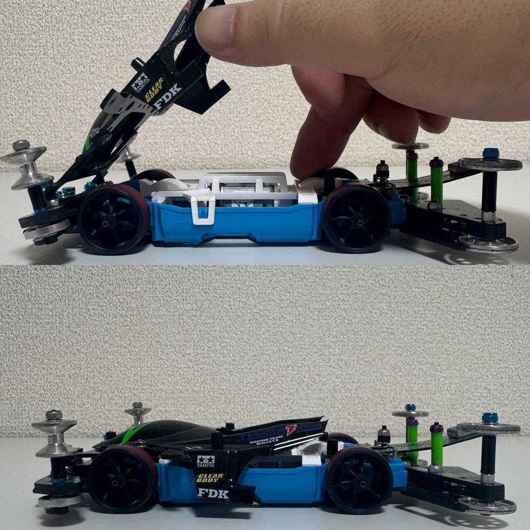 ミニ四駆　サンダーショット　MSフレキ　公式3レーン・5レーン対応　完成品