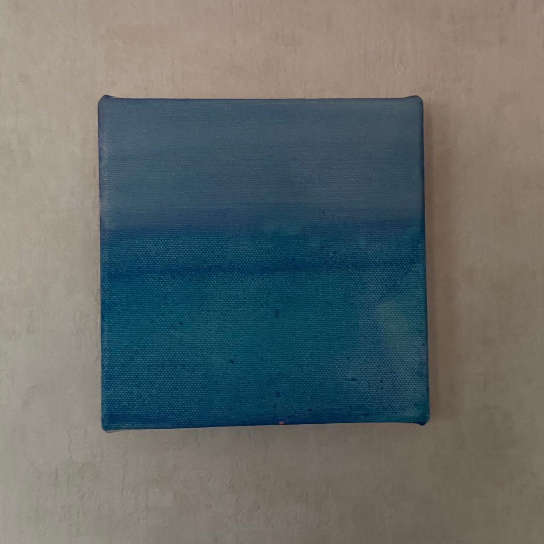 山崎美弥子さん 絵画 15×15 海と空の絵