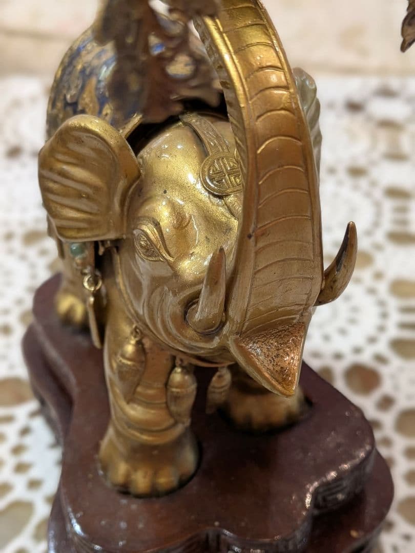アンティーク 象 置物 骨董品 高さ36×横13×奥行9㎝
