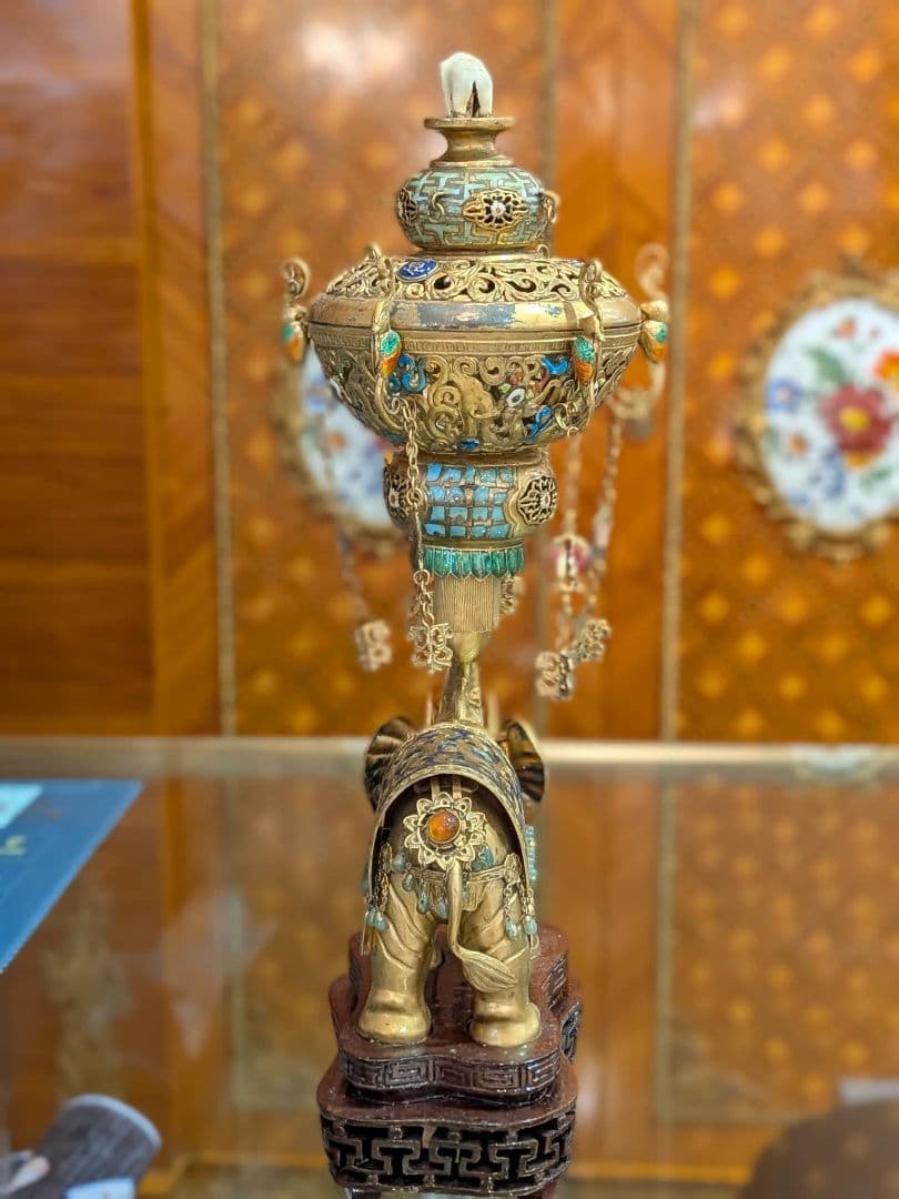 アンティーク 象 置物 骨董品 高さ36×横13×奥行9㎝