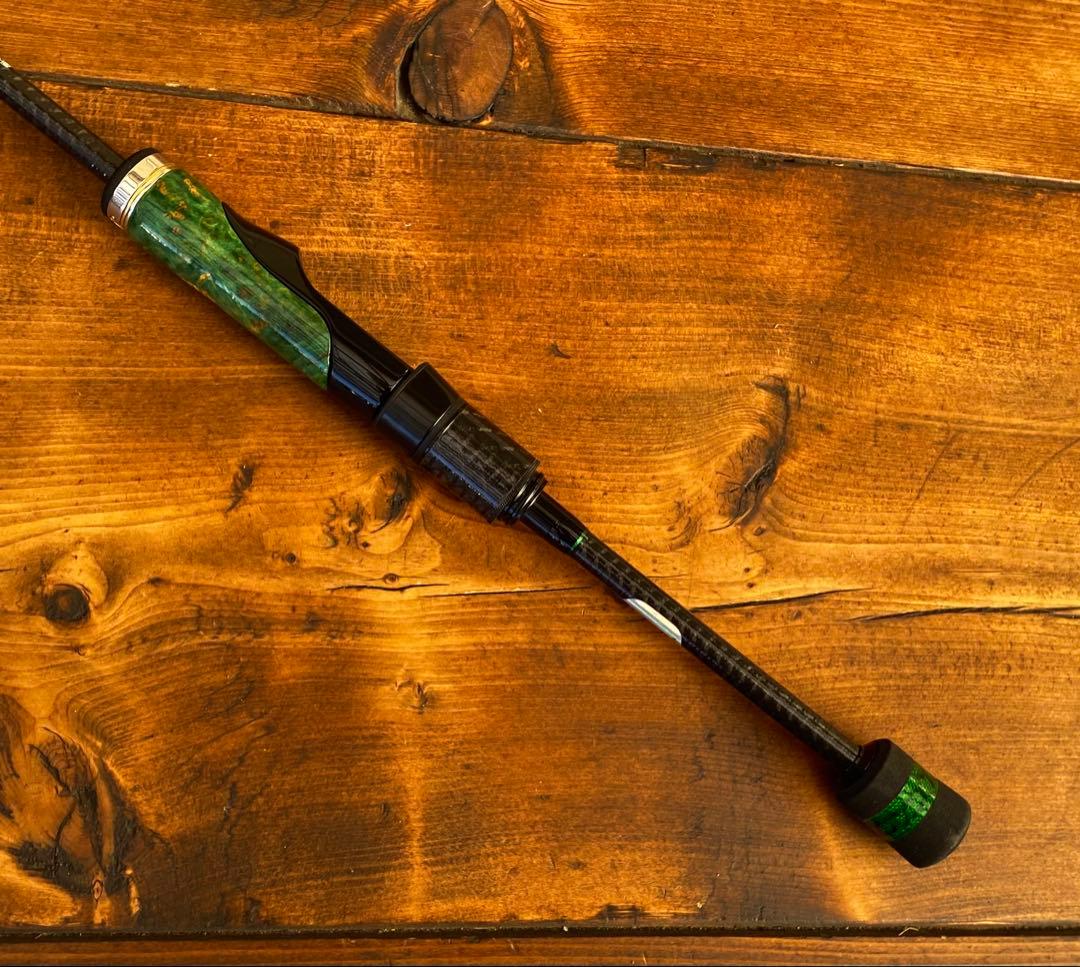 スピニングロッド　S662L バスロッド　バス釣り　トラウト　ウッドグリップ