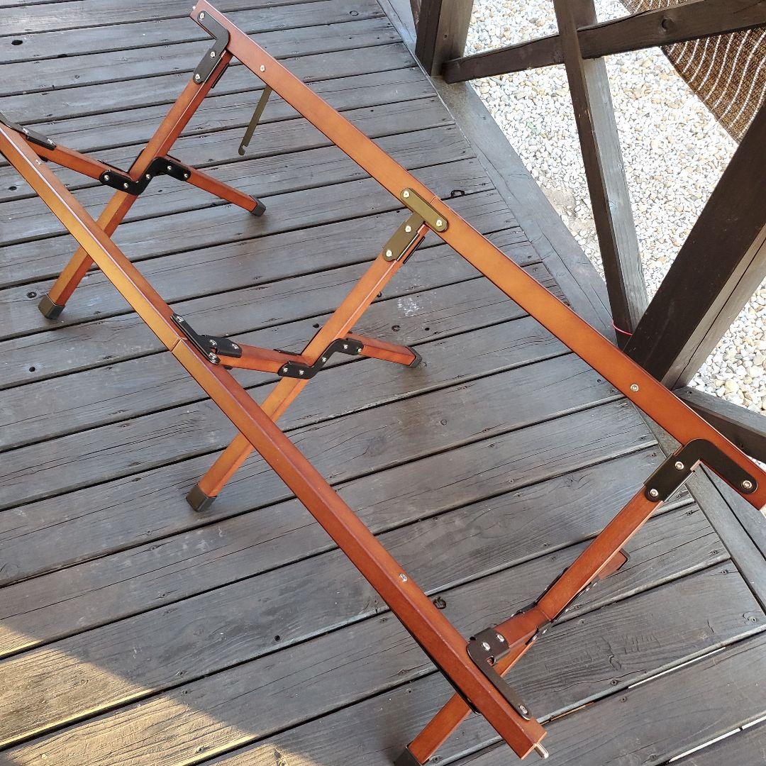 ウッドロールテーブル　アルペン木製折りたたみ