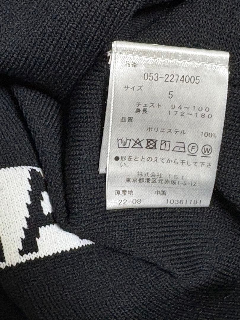 パーリーゲイツ サイズ5（Ｌサイズ） タートルネック ニット ブラック