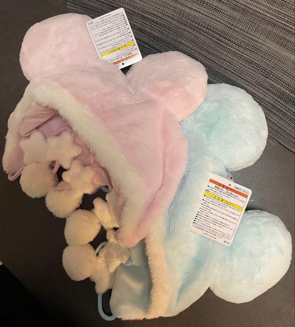 【2点】新品未_ディズニー_ファンキャップ_ミッキー ピンク/水色_パステル_星
