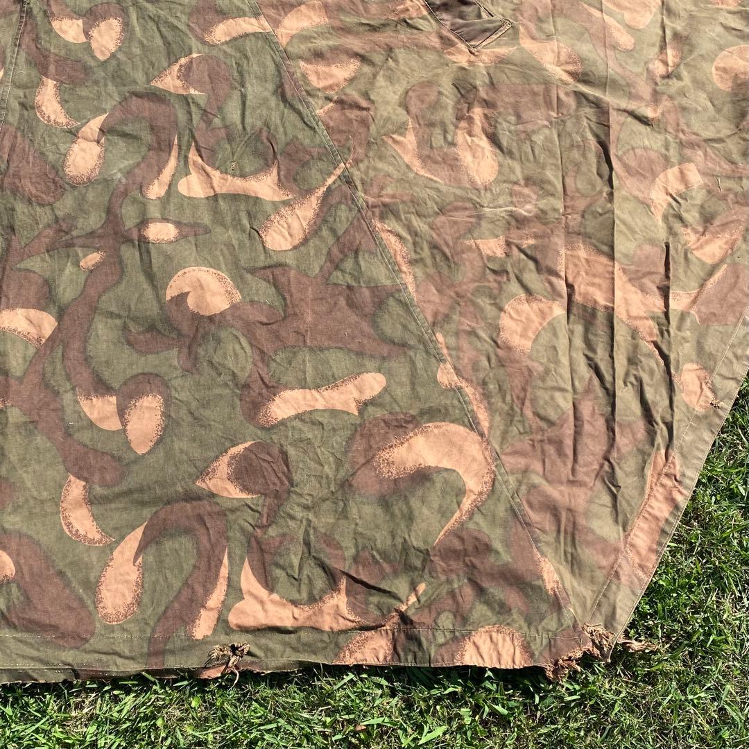 【ダメージ大】ハンガリー軍　軍幕　ポンチョ　１枚③　 迷彩　ハリケーンカモ