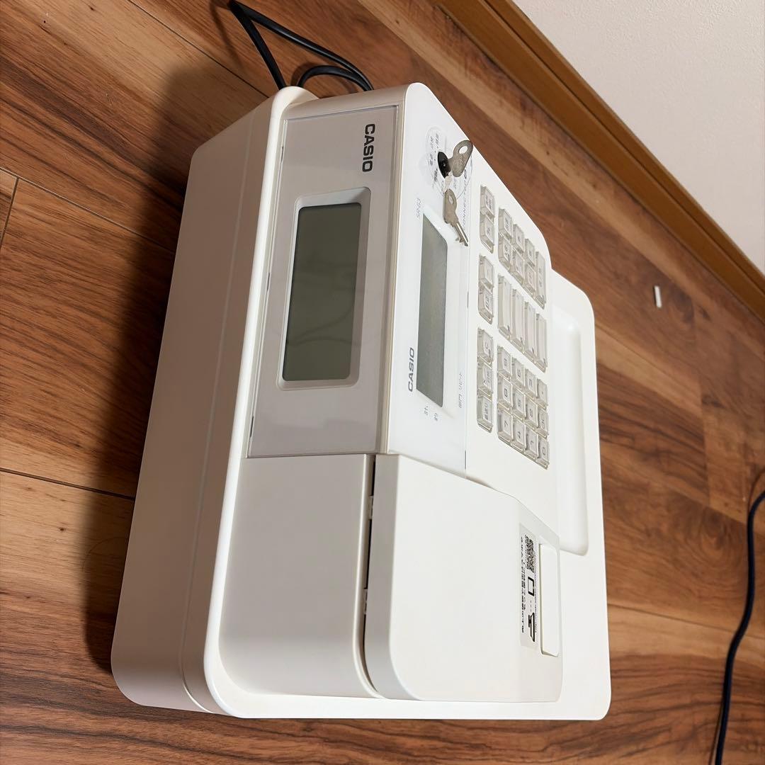 CASIO レジスター ホワイト SR-G3 ロールペーパー付き