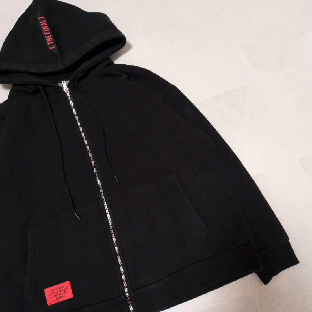 【極美品】BTS 公式 パーカー THE FINAL ジップ 黒 ツアーグッズ
