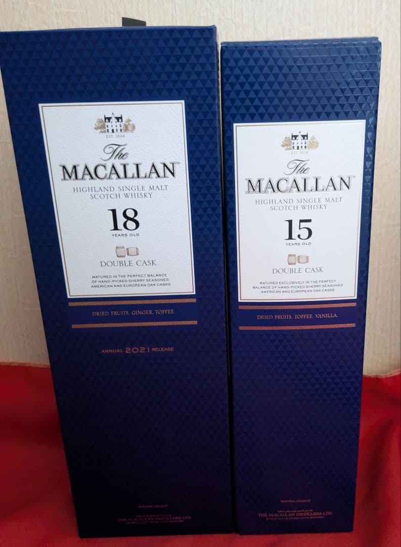 The Macallan 18年・15年 ダブルカスクウイスキー