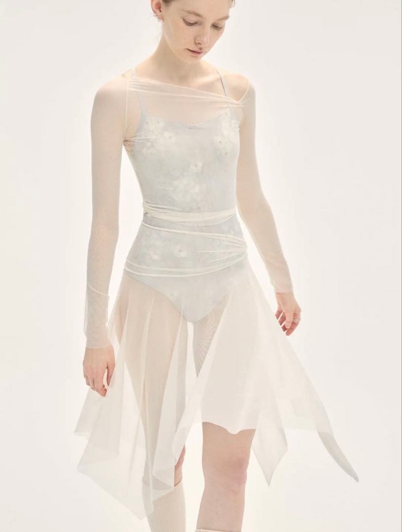 【新品未使用】TYPHA バレエスカート クリームアプリコット