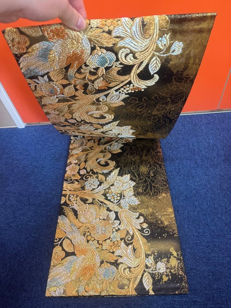 2697袋帯 古代彫金紋 西陣織 金糸　高級上質上品　約440cm 未使用