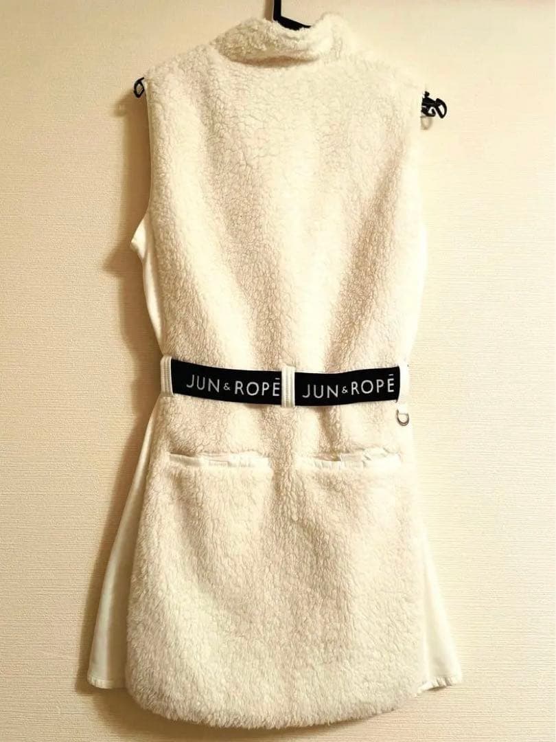 【レア】JUN ＆ ROPE ジュンアンドロペ ラッセルボアワンピースM