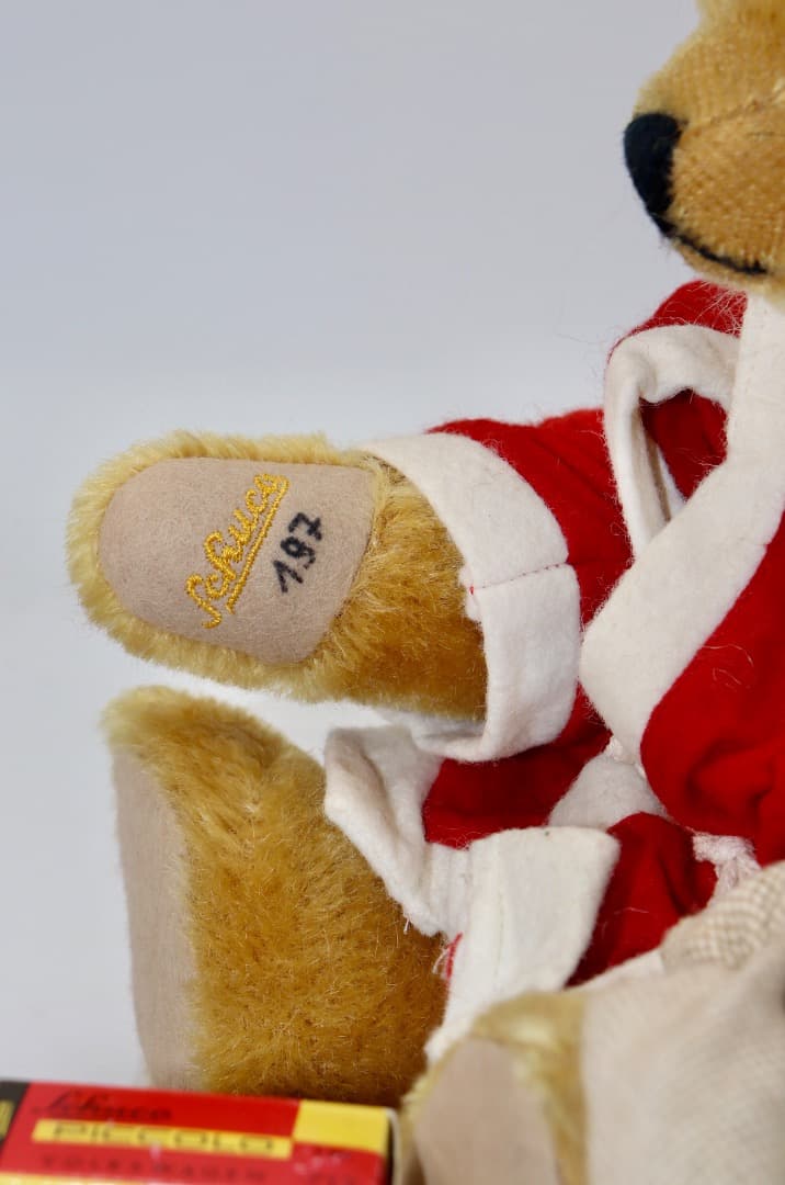 SCHUCO サンタクロース テディベア32cm ピッコロ２台付き